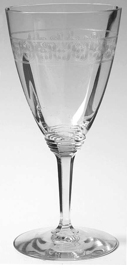 Trefoil Optic (Stem 3350) Water Goblet by Heisey-1