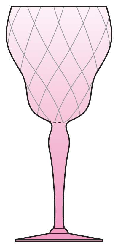 Adam Pink (Stem 3376, No Etch) Water Goblet by Heisey-1