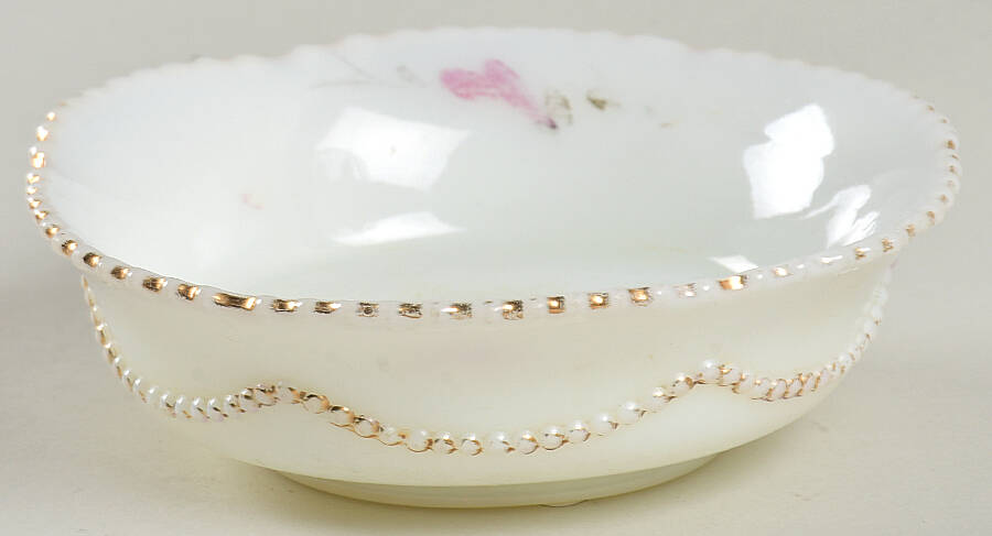 Beaded Swag Opal 4" Small Fruit/Dessert Bowl by Heisey-1