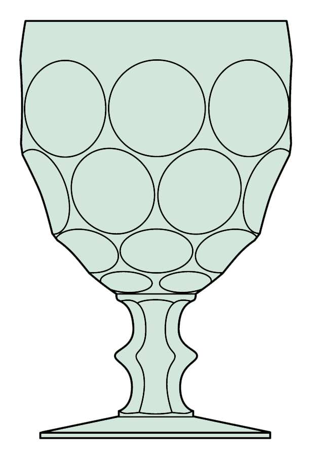 Whirlpool Zircon (Green) Water Goblet by Heisey-1