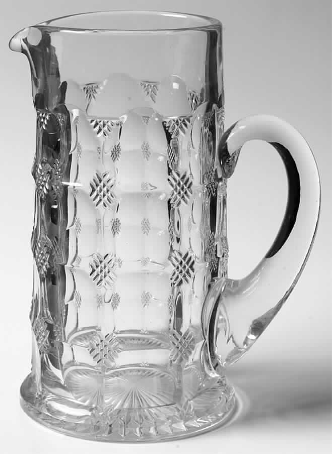 Grid & Square 48 Oz Pitcher by Heisey-1