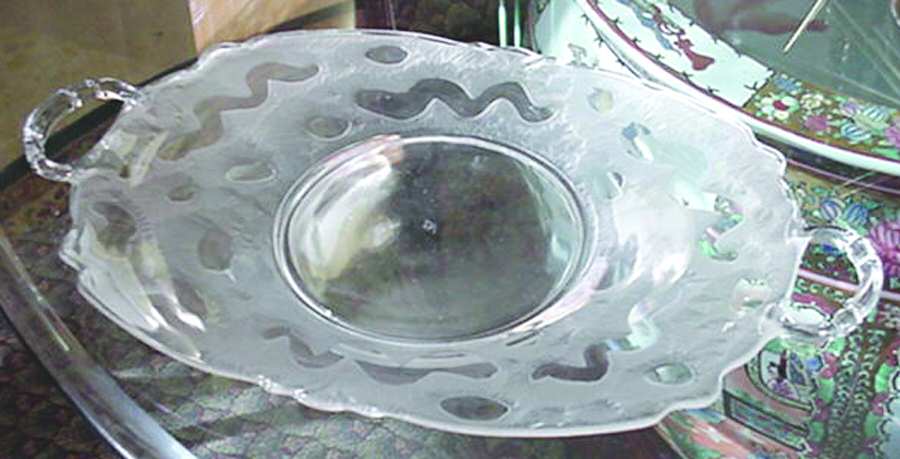 Arctic Clear (Frosted) 12" Sandwich Plate by Heisey-1