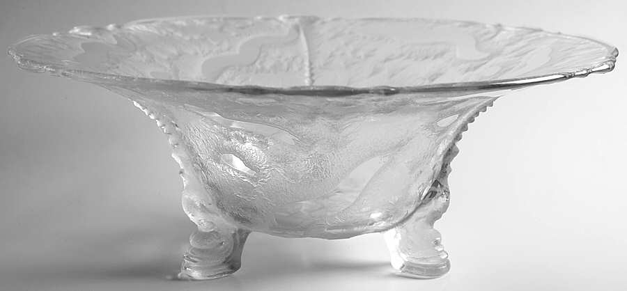 Arctic Clear (Frosted) 11" 3-Toed Footed Bowl by Heisey-1