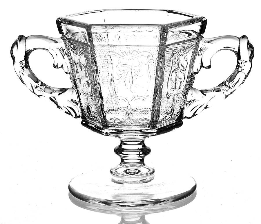 Zodiac Clear (Stem 1590, Astrological) Open Sugar by Heisey-1