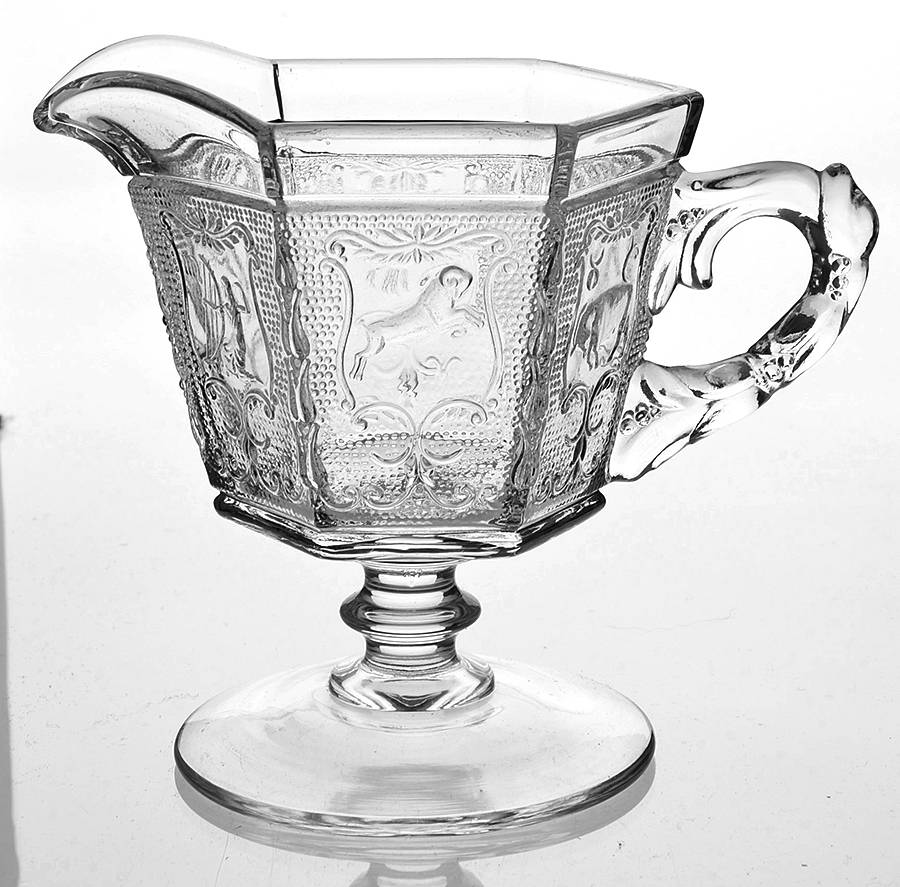 Zodiac Clear (Stem 1590, Astrological) Creamer by Heisey-1