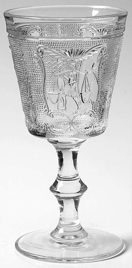 Zodiac Clear (Stem 1590, Astrological) Claret Wine by Heisey-1