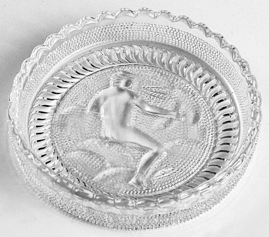 Zodiac Clear (Stem 1590, Astrological) Coaster by Heisey-1
