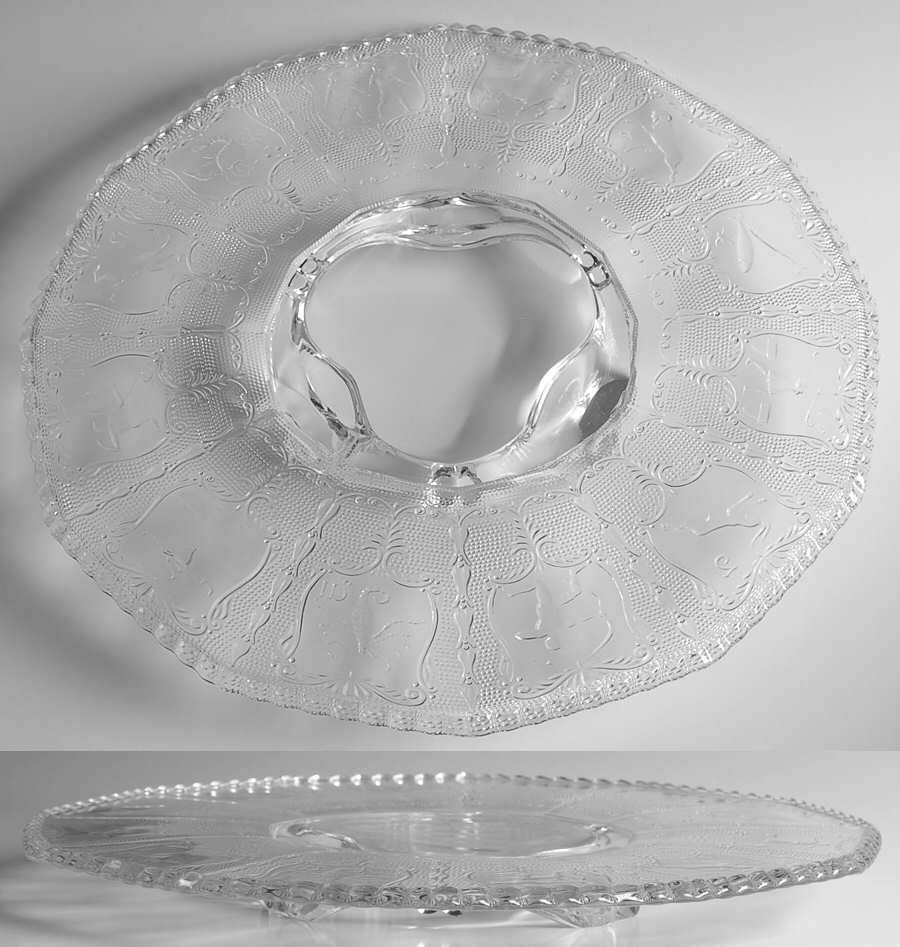Zodiac Clear (Stem 1590, Astrological) Footed Cake Plate by Heisey-1