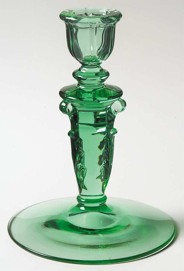 Empress Moongleam (Stem 1401) 6" Single Light Candlestick by Heisey-1