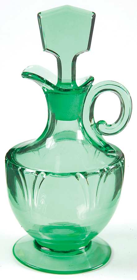 Empress Moongleam (Stem 1401) Oil Cruet & Stopper by Heisey-1