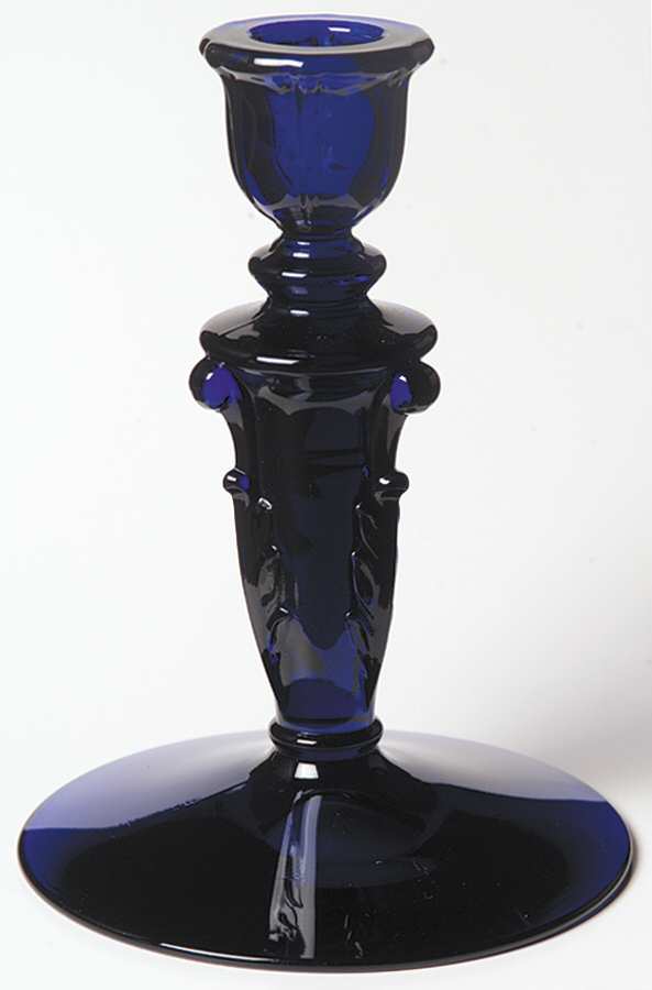 Empress Cobalt (Stem 1401) 6" Single Light Candlestick by Heisey-1