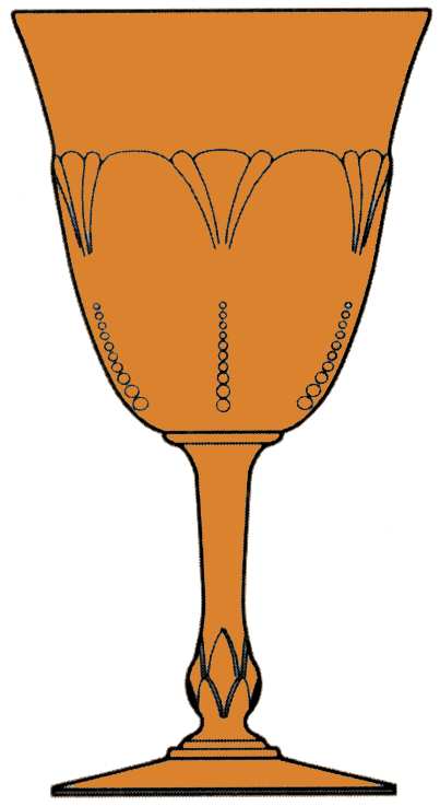 Empress Tangerine (Stem 1401) Water Goblet by Heisey-1