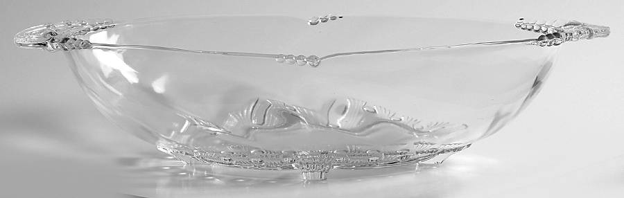 Fern Clear (Line 1495) 10" Oval Bowl by Heisey-1