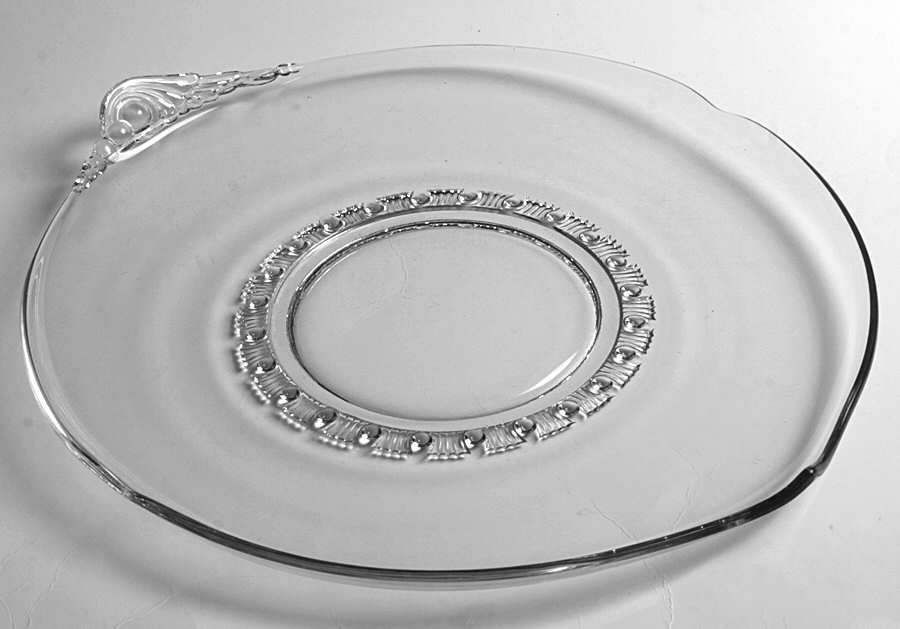 Fern Clear (Line 1495) 16" Torte Plate by Heisey-1