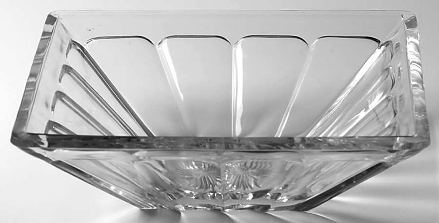 Quator Clear 8" Square Nappy by Heisey-1