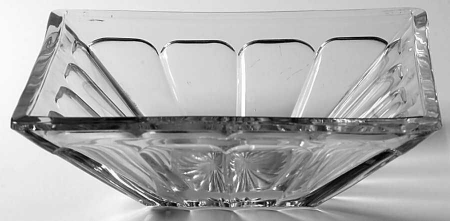 Quator Clear 7" Square Nappy by Heisey-1
