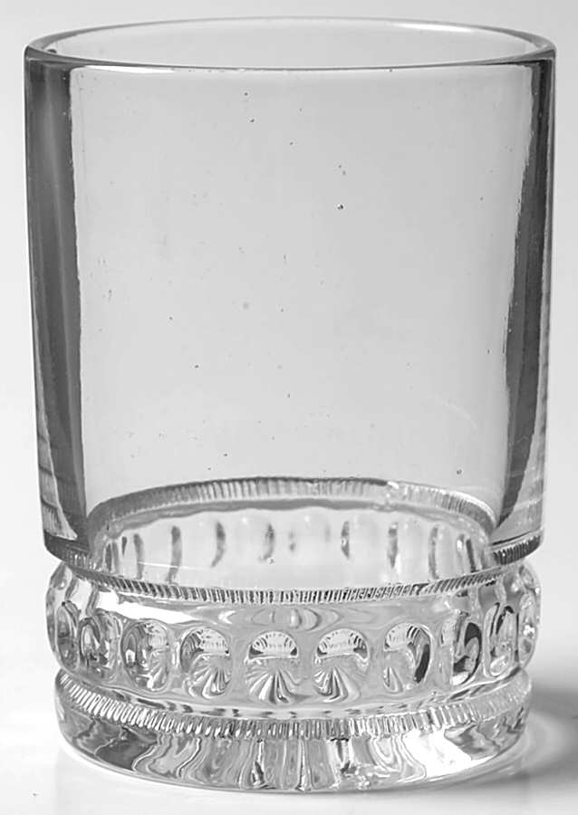 Punty Band Clear 8 Oz Flat Tumbler by Heisey-1