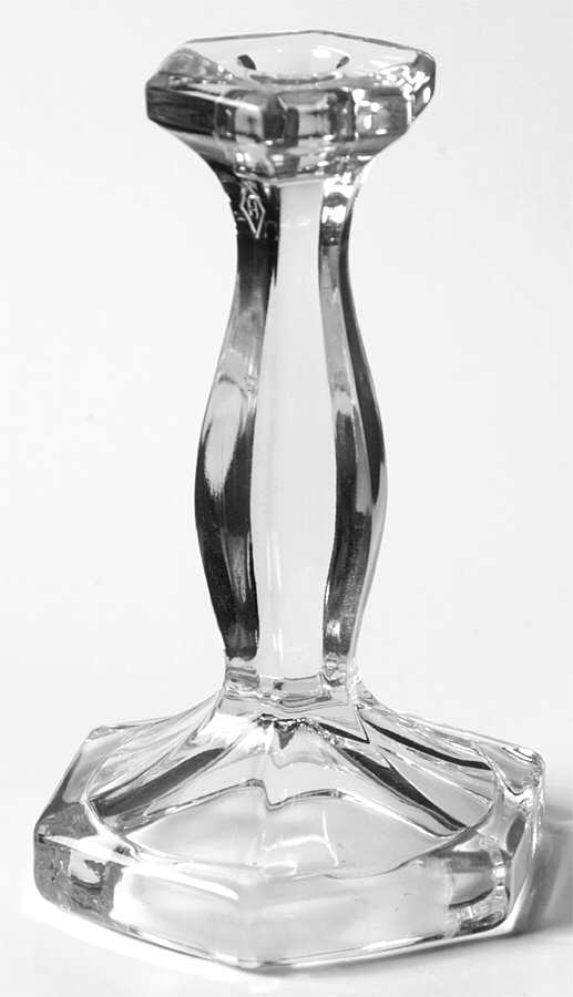 Patrician Clear (Line 5) 4" Single Light Candlestick by Heisey-1