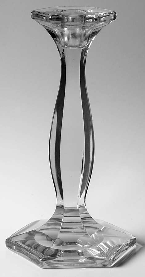 Patrician Clear (Line 5) 9" Single Light Candlestick by Heisey-1