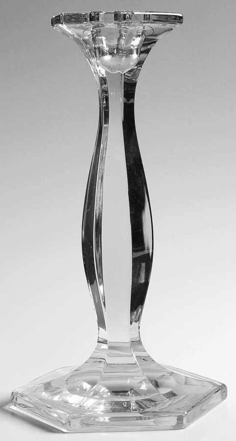 Patrician Clear (Line 5) 8" Single Light Candlestick by Heisey-1
