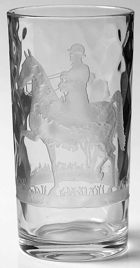 Equestrian 12 Oz Flat Tumbler by Heisey-1