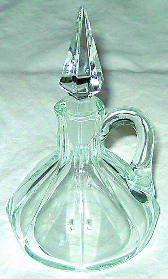 Wide Flat Panel Clear Cruet & Stopper by Heisey-1