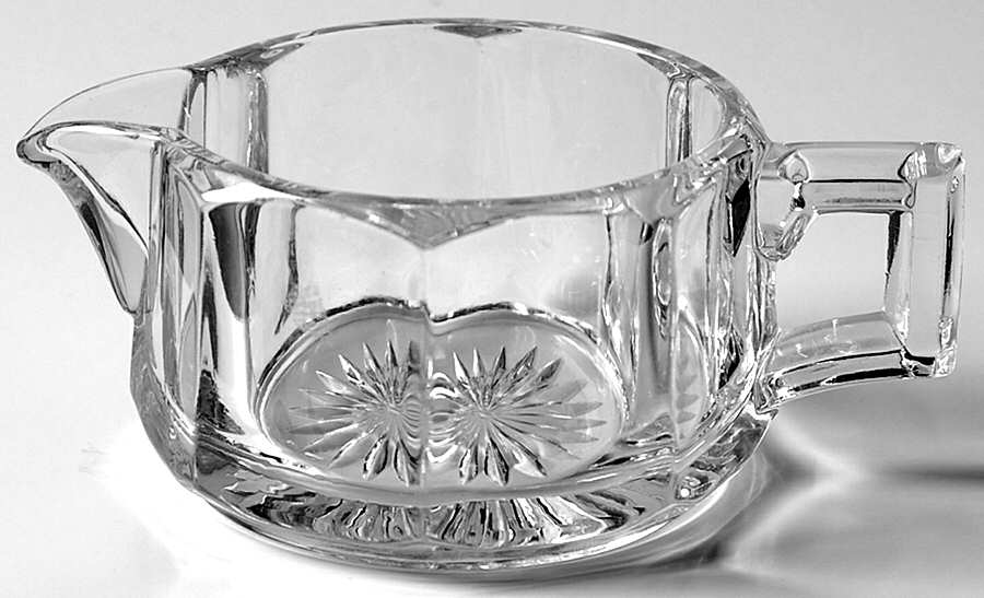 Wide Flat Panel Clear Breakfast Stack Set, Creamer Only by Heisey-1