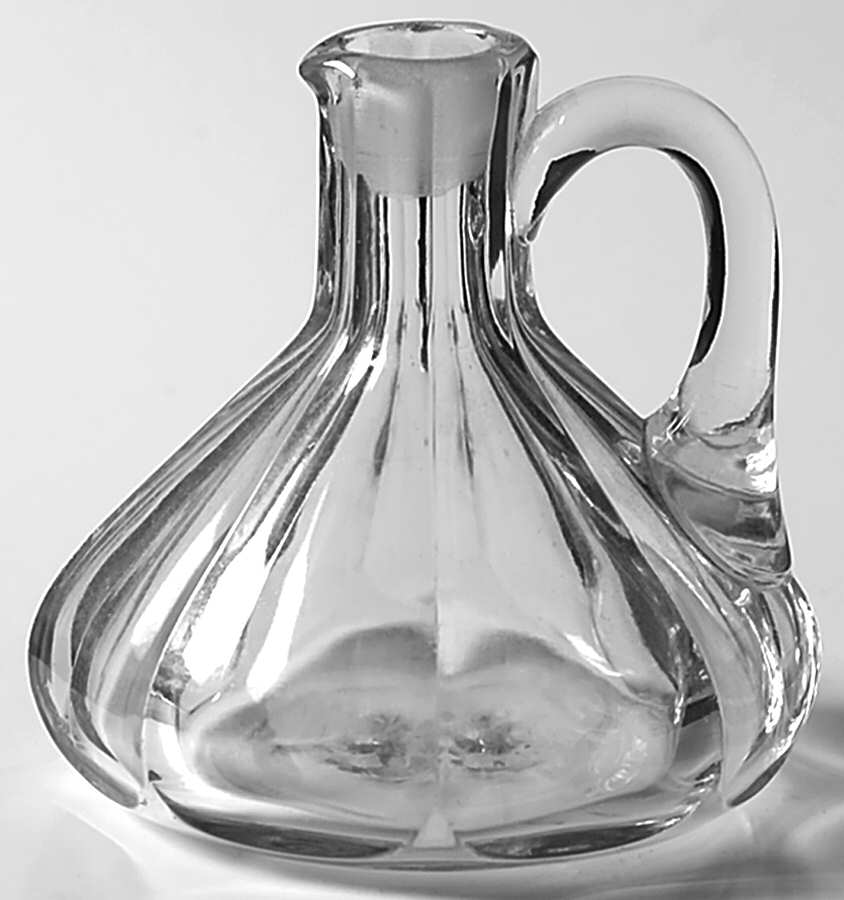 Wide Flat Panel Clear 6 Oz Cruet No Stopper by Heisey-1
