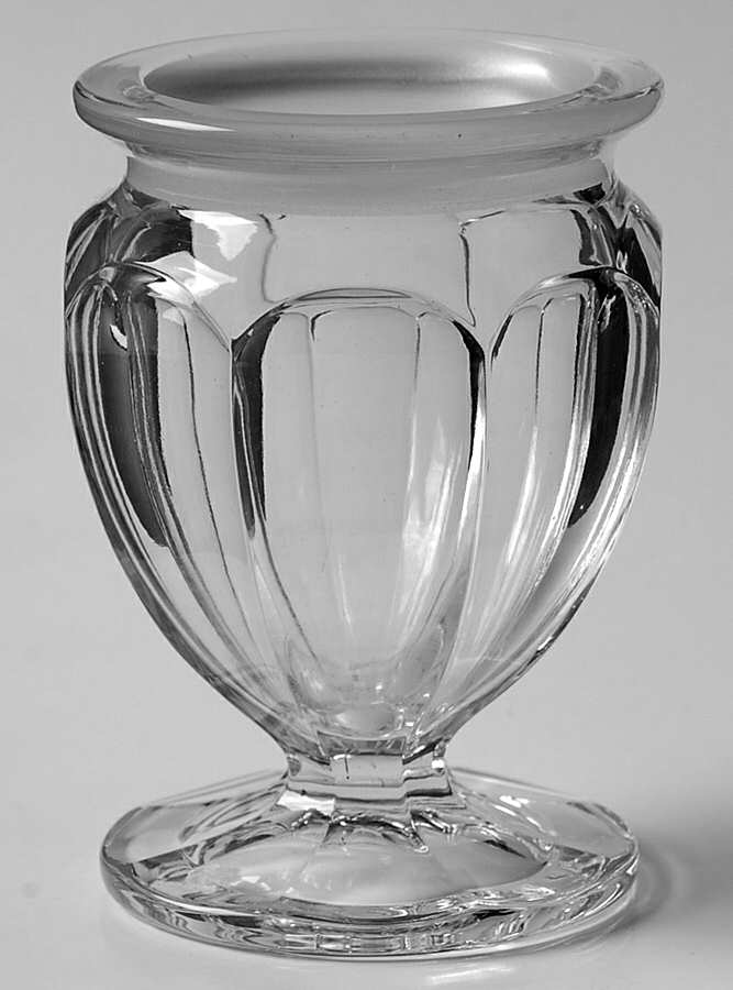 Wide Flat Panel Clear 4 Oz Lavendar Jar No Lid by Heisey-1