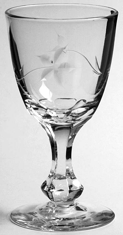 Starflower Wine Glass by Heisey-1