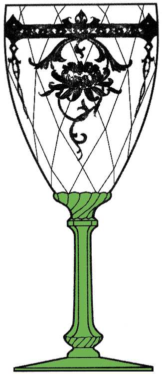 Empress Moongleam 3380 (Etch 447) Water Goblet by Heisey-1