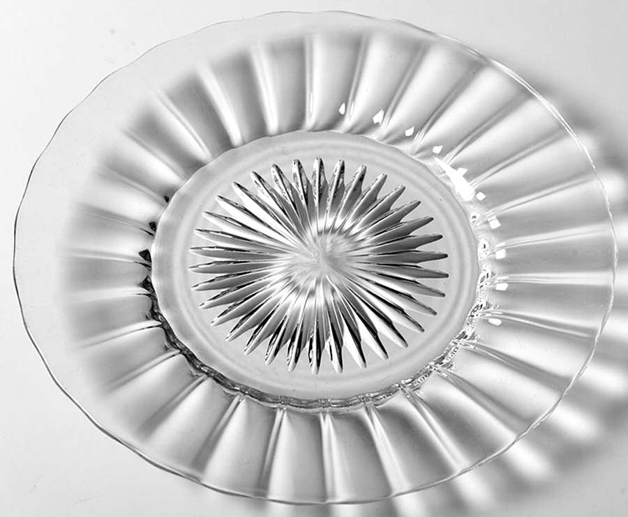 Ridge and Star Clear 7" Salad Plate by Heisey-1