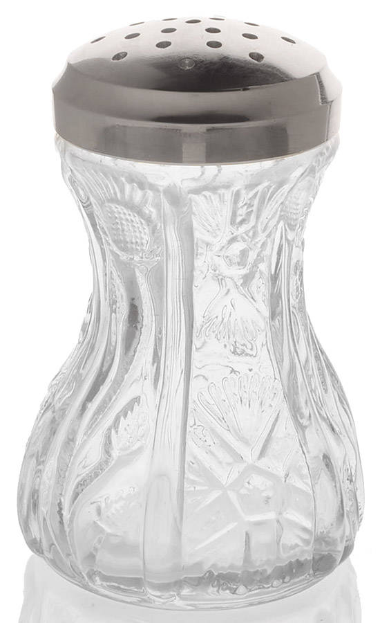 Panelled Thistle Sugar Shaker & Lid by Higbee-1
