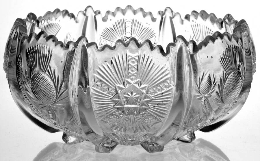 Panelled Thistle 7" Cupped Bowl by Higbee-1