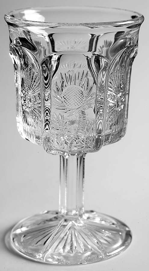 Panelled Thistle Water Goblet by Higbee-1