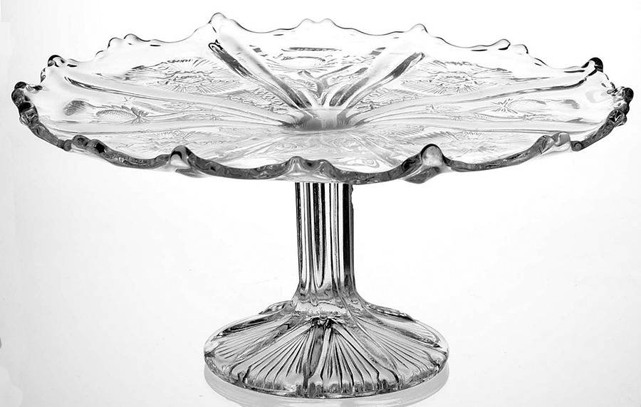 Panelled Thistle Round Cake Stand by Higbee-1