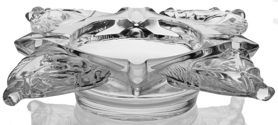Heisey Animals and Figurines Four Horse Head Ashtray by Heisey-1