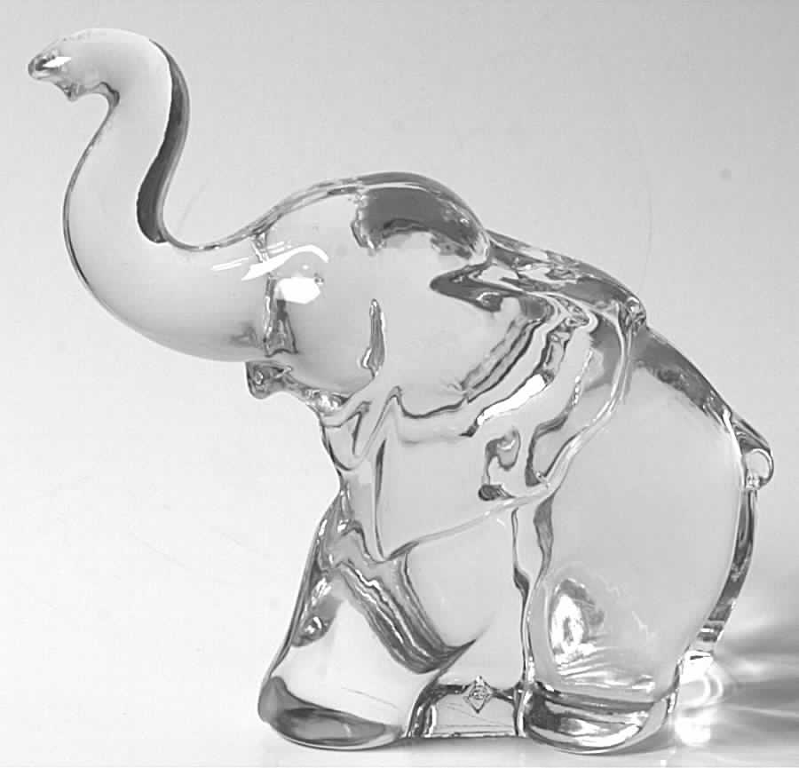 Heisey Animals and Figurines Small Clear Elephant by Heisey-1