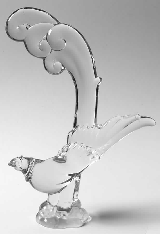 Heisey Animals and Figurines Clear Asiatic Pheasant by Heisey-1