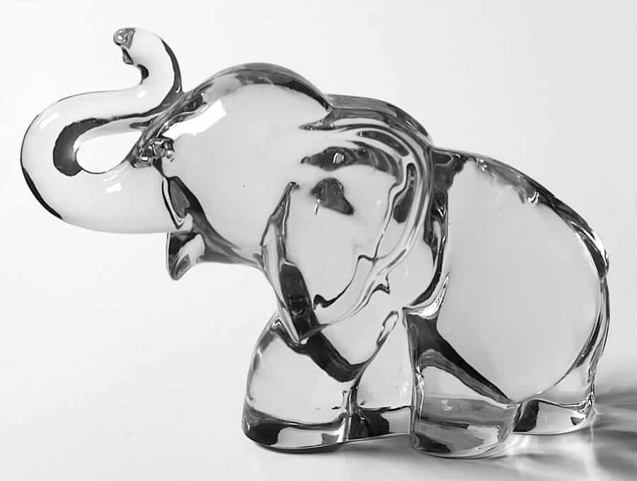 Heisey Animals and Figurines Large Clear Elephant by Heisey-1