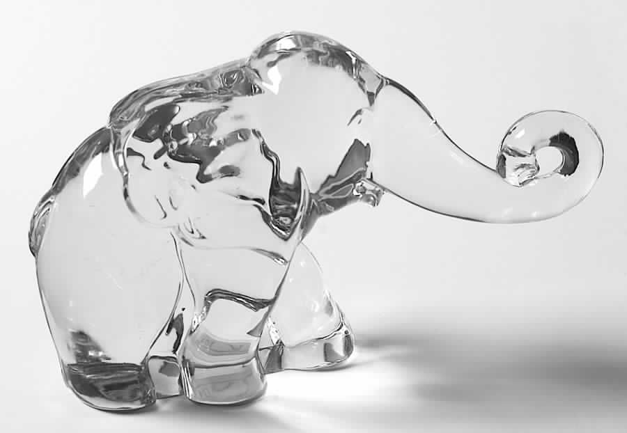 Heisey Animals and Figurines Medium Clear Elephant by Heisey-1