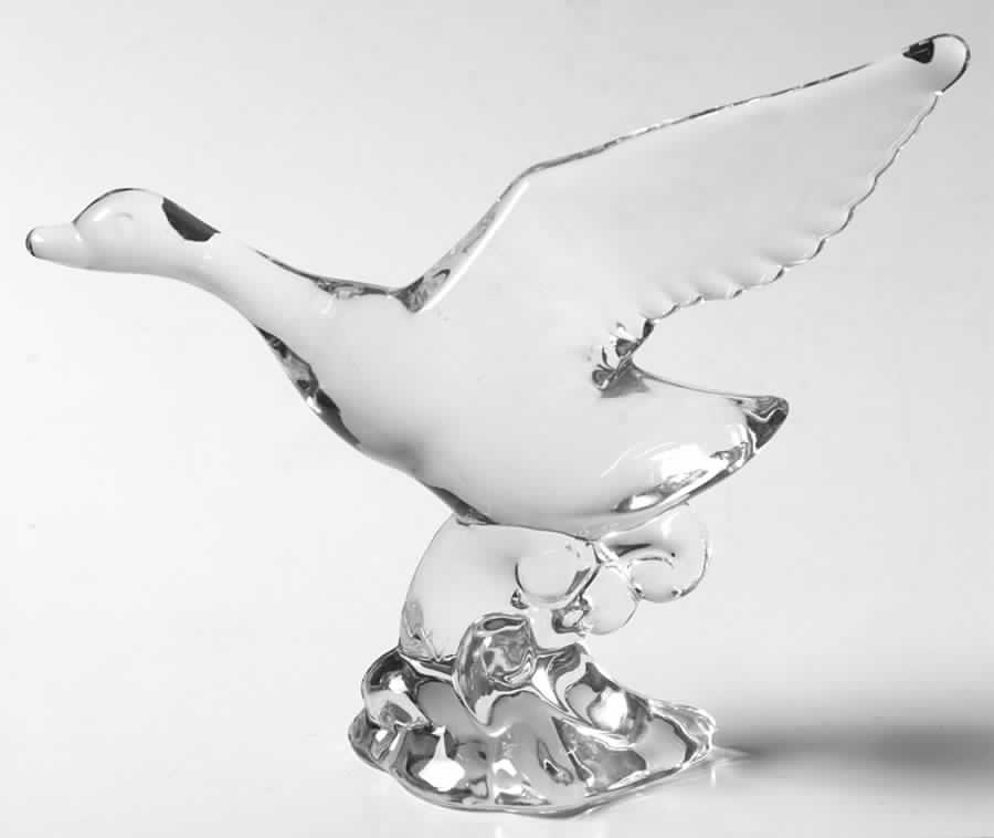 Heisey Animals and Figurines Wings Half, Clear Mallard by Heisey-1