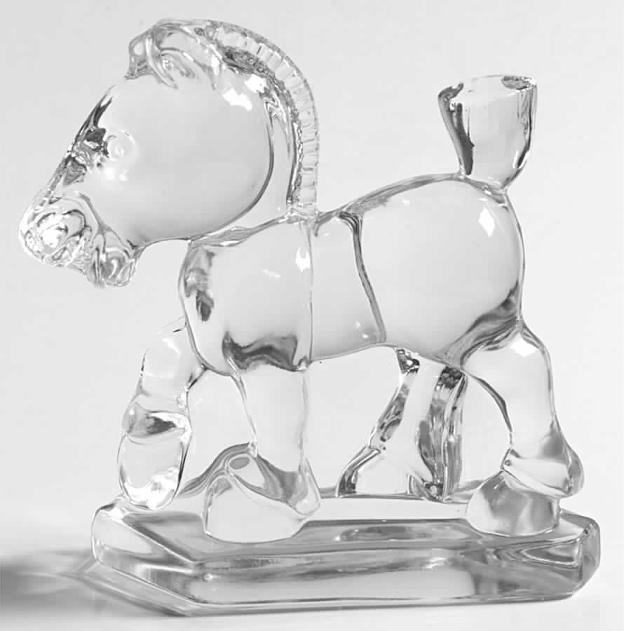 Heisey Animals and Figurines Oscar (Plug Horse)-Clear by Heisey-1
