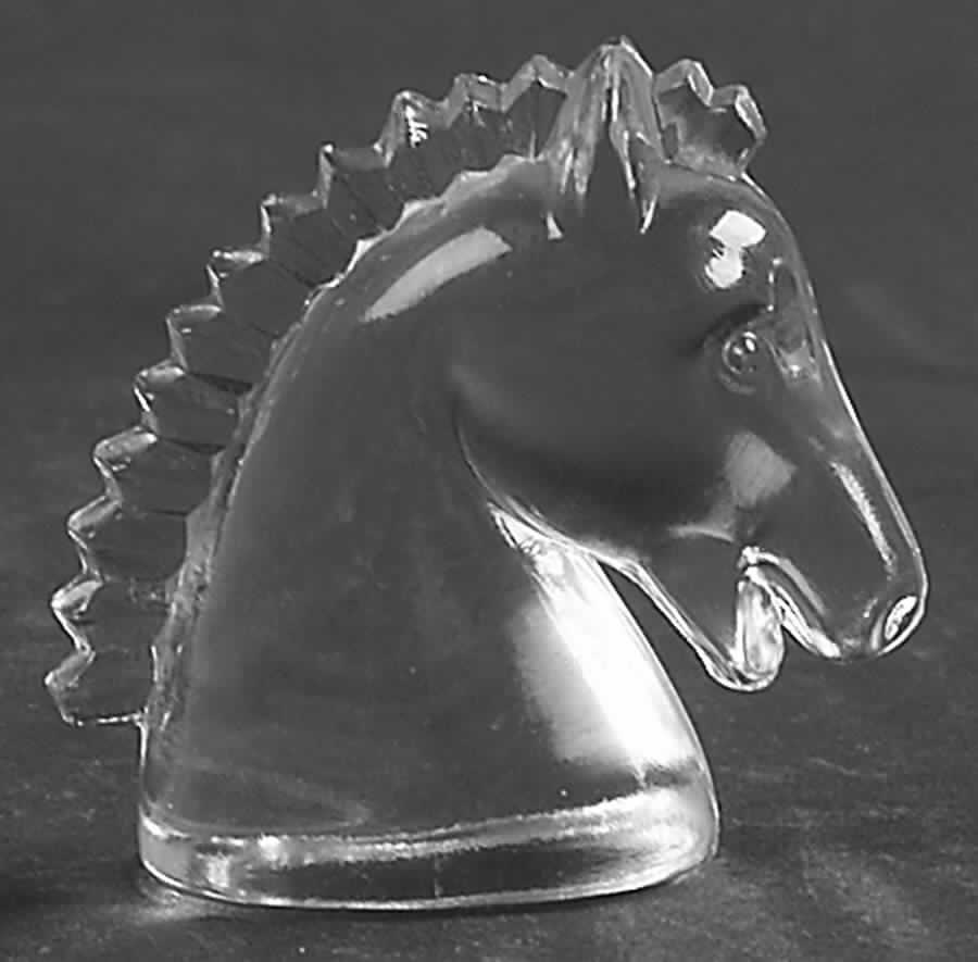 Heisey Animals and Figurines Clear Toy Horse Head by Heisey-1