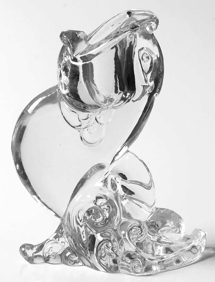 Heisey Animals and Figurines 5" Fish Candlestick by Heisey-1