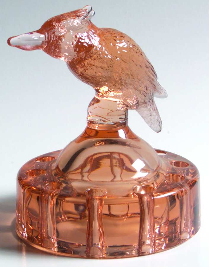 Heisey Animals and Figurines Kingfisher Flower Frog (Flamingo) by Heisey-1