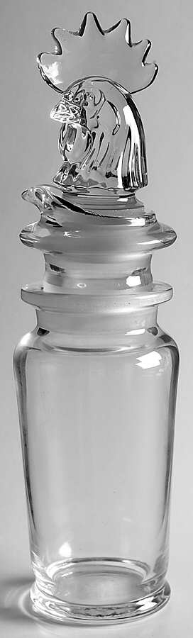Heisey Animals and Figurines 16 Oz Shape 1 Martini Mixer with Rooster Stopper by Heisey-1