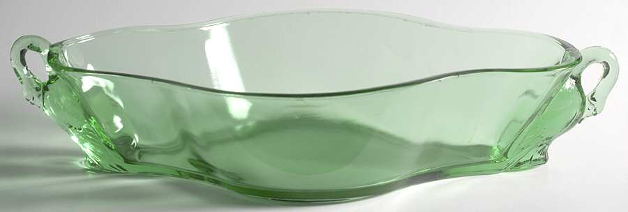 Heisey Animals and Figurines Handled Swan Bowl (Moongleam) by Heisey-1