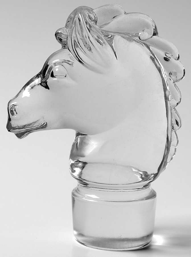 Heisey Animals and Figurines Full Mane Horse Stopper by Heisey-1