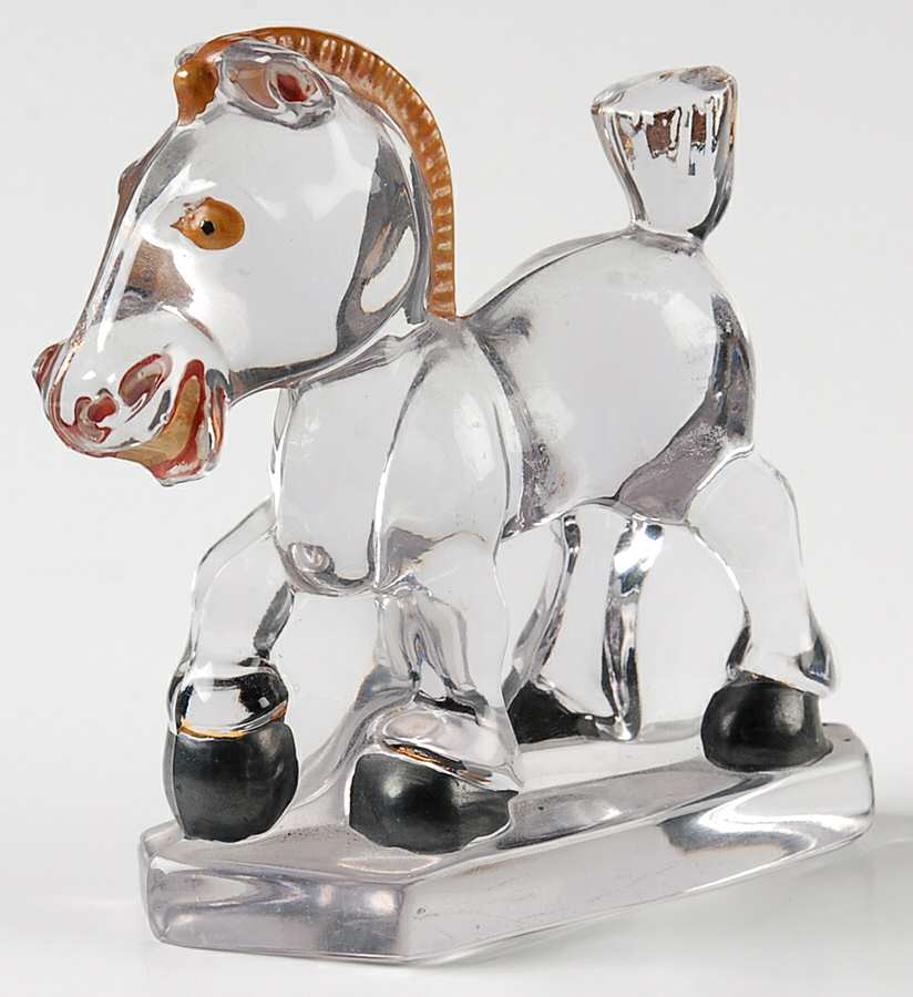 Heisey Animals and Figurines Decorated Oscar (Plug Horse) by Heisey-1